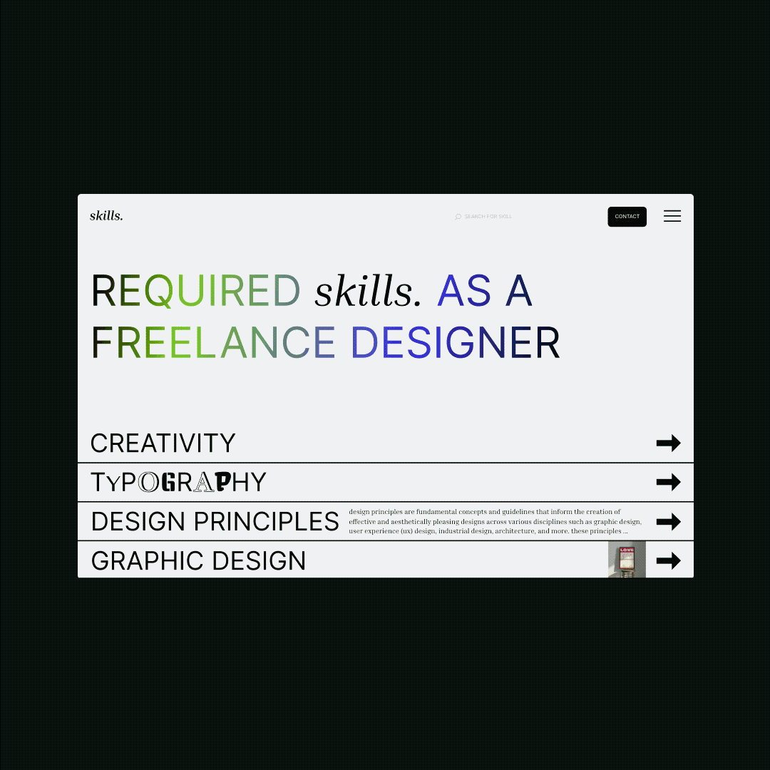 Freelance dream skills | Webdesign | Inga